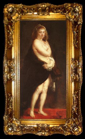 framed  RUBENS, Pieter Pauwel Venus in Fur-Coat, ta009-2